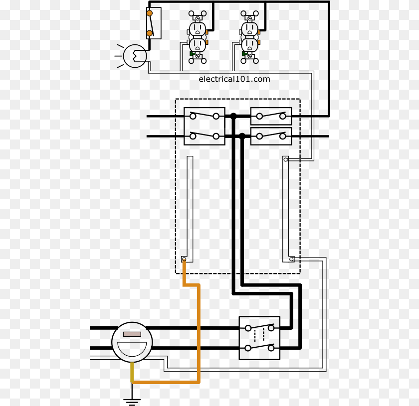 483x815 Electrical Panel And Circuit Wiring Diagram Electrical Circuits Sticker PNG