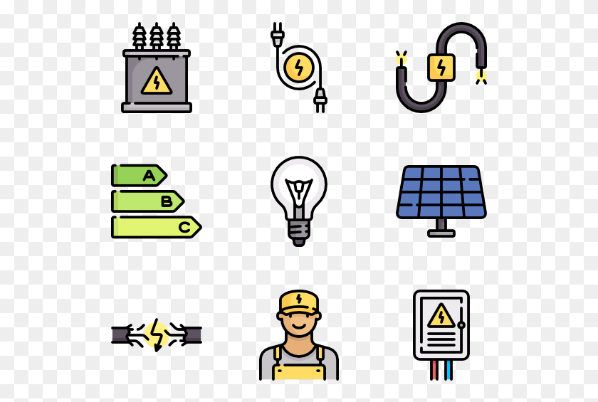 529x505 Electrician Tools And Elements Electrician Icon, Light, Person, Human HD PNG Download