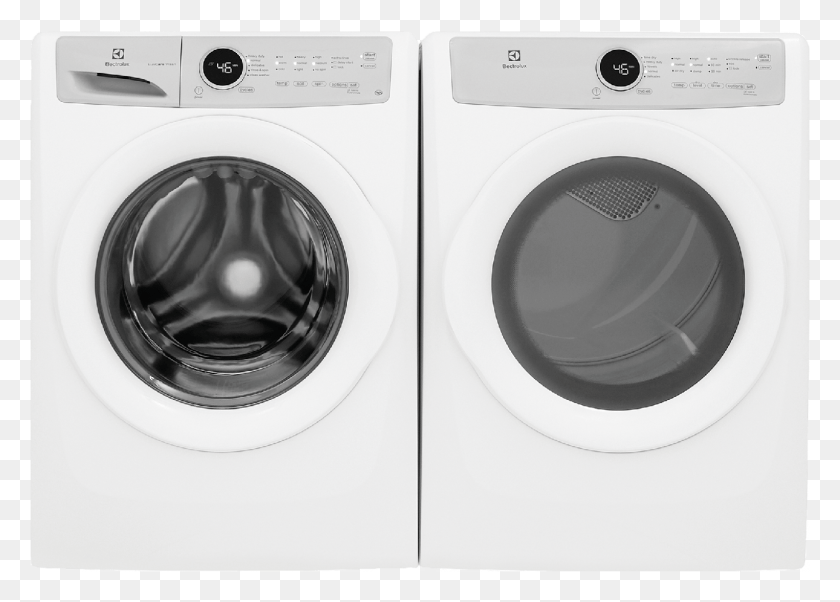 1255x873 Electrolux Front Load Laundry Pair Island White Ellauefdg317tiw, Appliance, Dryer, Washer HD PNG Download