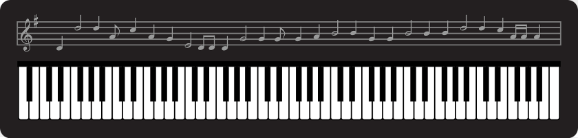 1920x460 Electronic Piano Keyboard Clipart PNG