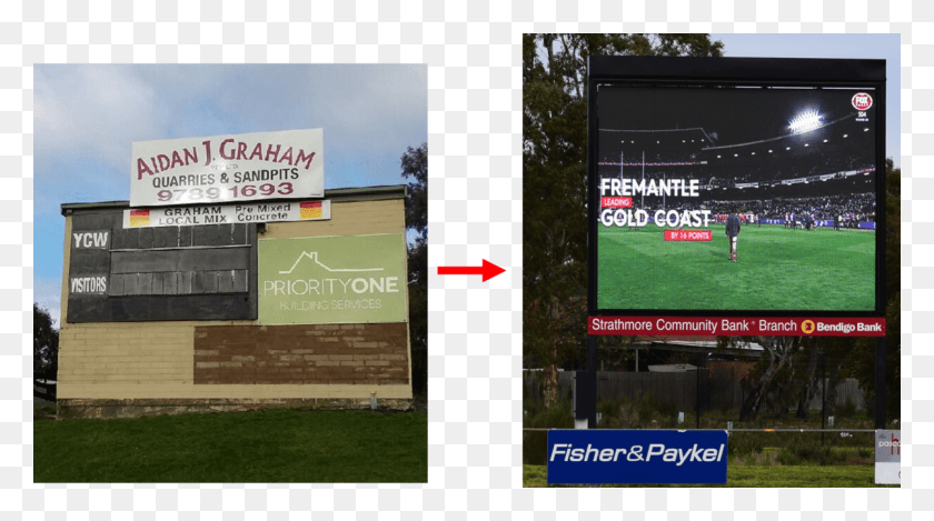 1200x630 Electronic Scoreboard Installation At Jubilee Park Banner, Advertisement, Person, Human HD PNG Download