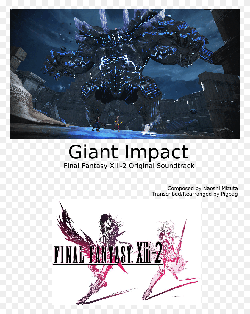 773x996 Descargar Png Final Fantasy Xiii 2, Electronica Giant Impact, Persona, Humano Hd Png