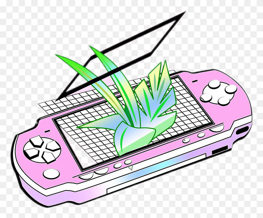 779x635 Electronics Clipart Collage Aesthetic Vaporwave Drawing, Ipod, Phone HD PNG Download