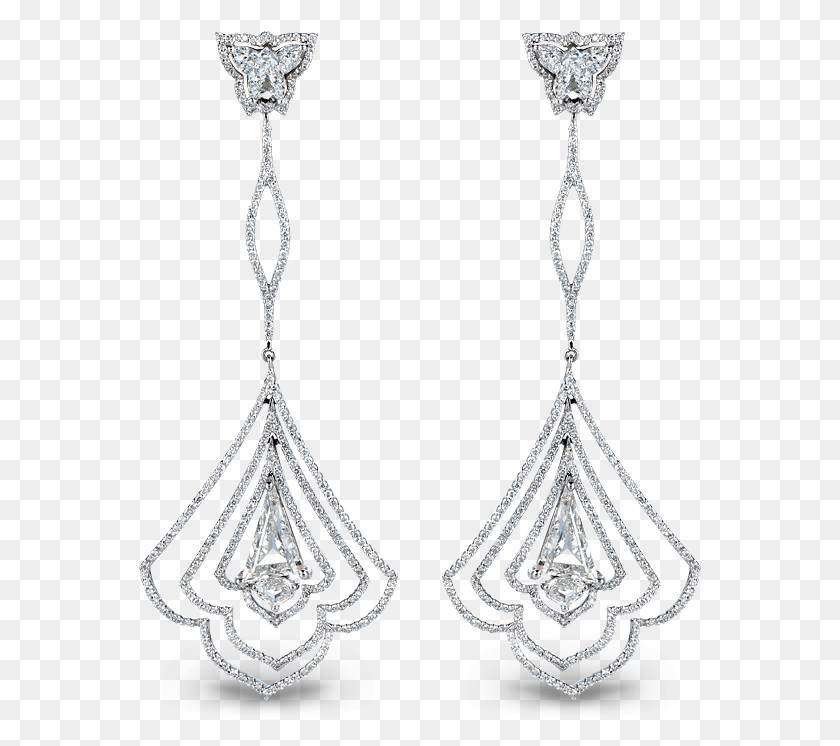 563x686 Elegant Chandelier Diamond Earrings Earrings, Accessories, Accessory, Jewelry Descargar Hd Png