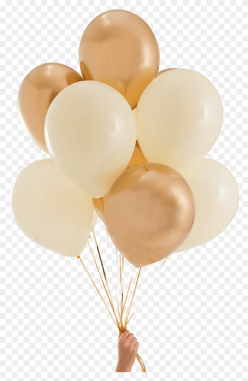 798x1259 Elegant Gold Amp Ivory Party Balloons Balloon Gold Party, Ball, Person, Human HD PNG Download