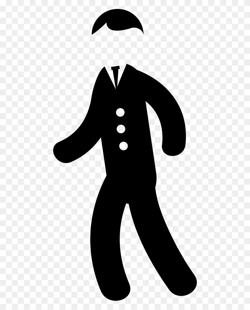 484x981 Elegant Man Walking Comments Logo Bonhomme, Stencil, Person HD PNG Download
