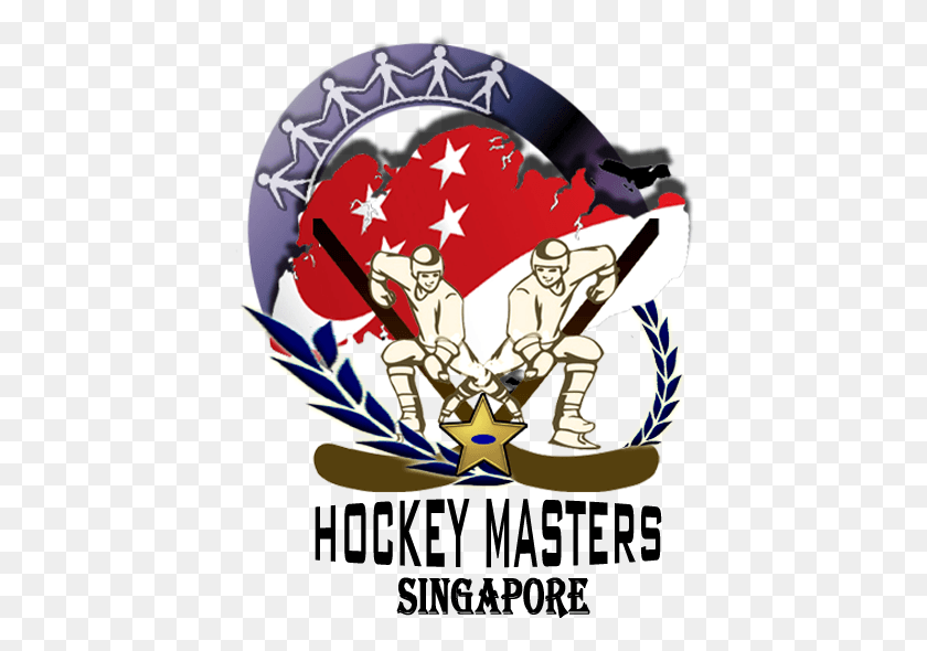 419x530 Elegant Playful Flag Logo Design For Hockey Masters Shirt, Symbol, Emblem, Logo HD PNG Download