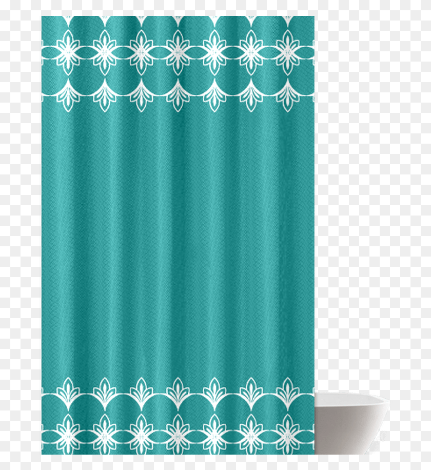 693x856 Elegant Teal, Shower Curtain, Curtain, Rug HD PNG Download