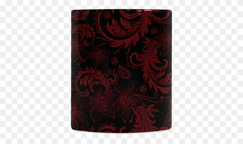 358x439 Elegant Vintage Flourish Damasks In Black And Red White Wallpaper, Rug, Text, Floral Design HD PNG Download