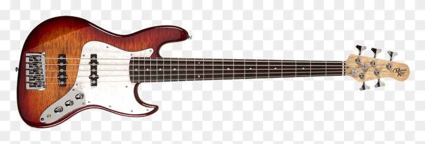 1100x319 Element 5q Electric Bass Guitar By Michael Kelly Fender Mexican Jazz Bass Red, Guitar, Leisure Activities, Musical Instrument HD PNG Download