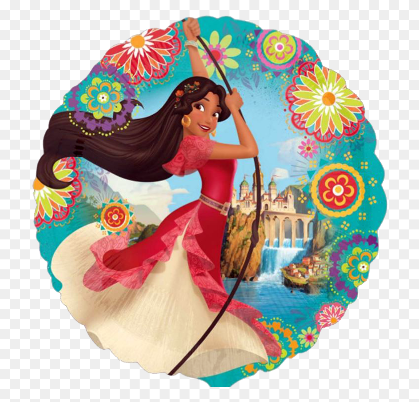 714x746 Elena Of Avalor Balloons All American Balloons Elena De Avalor Toppers, Dance Pose, Leisure Activities, Performer HD PNG Download