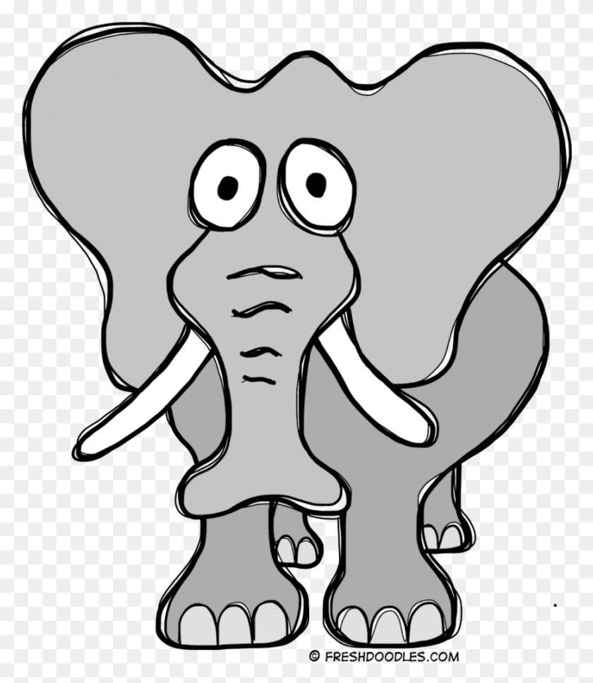 868x1011 Elephant Clipart Fresh Doodles Free Printable Posters Free Clip Art Elephant, X-ray, Ct Scan, Medical Imaging X-ray Film HD PNG Download
