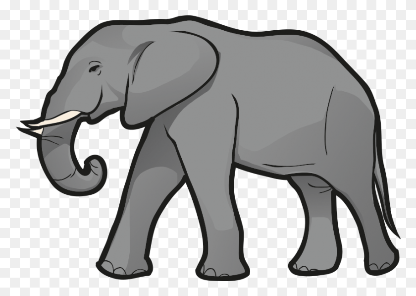 854x589 Elephant Clipart Indian Elephant, Wildlife, Mammal, Animal HD PNG Download