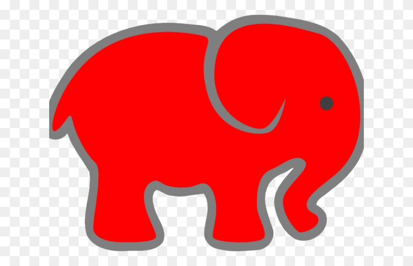 640x480 Elephant Clipart Red Baby Elephant Clipart Red, Piggy Bank, Cow, Cattle HD PNG Download