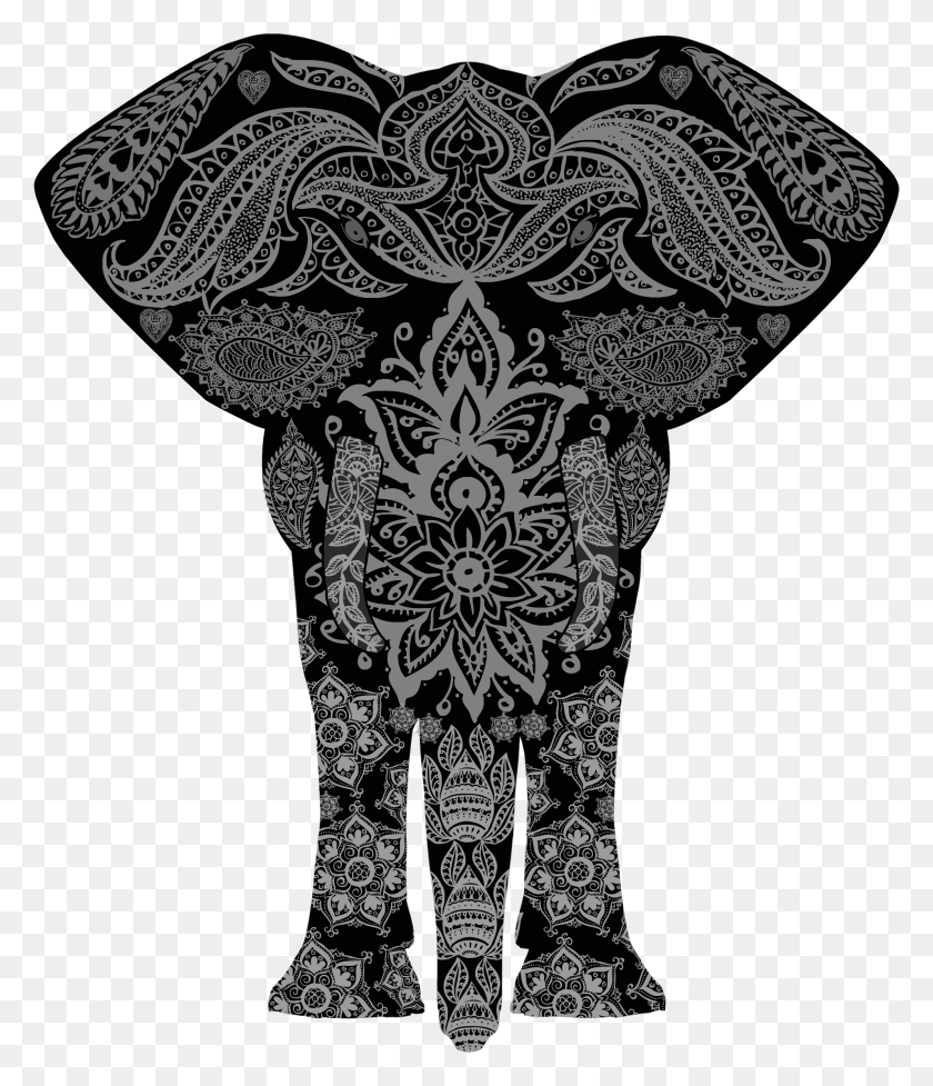 1989x2339 Elephant Clipart Tribal Elephant With Pattern, Lace, Rug, Floral Design HD PNG Download