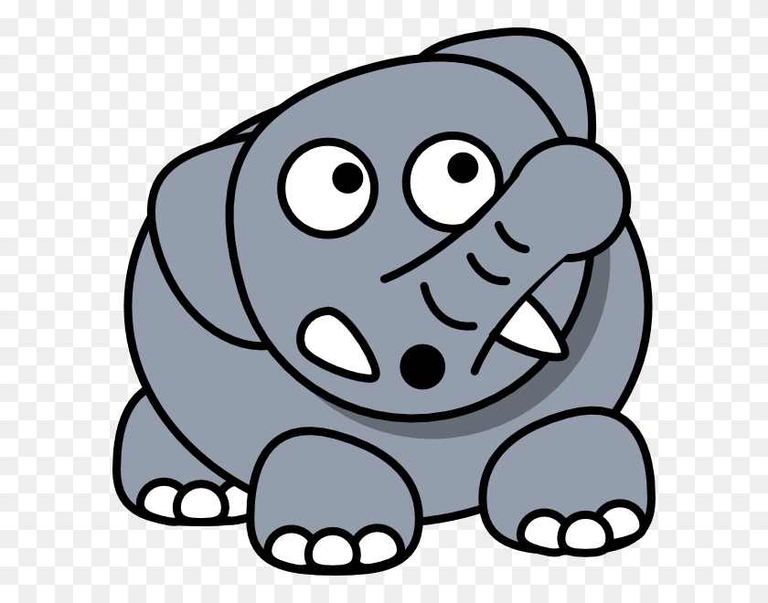594x600 Elephant Drop Clip Art Animal Kingdom In Cartoon, Stencil HD PNG Download
