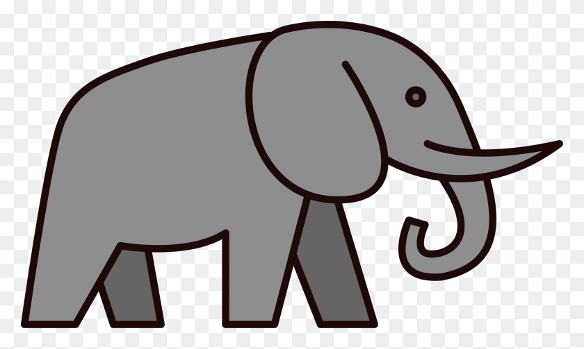 2190x1246 Слон Вектор, Животное, Дикая Природа, Млекопитающее Png Скачать