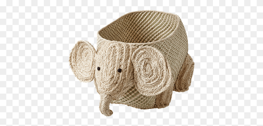 404x344 Elephant Woven Storage Basket, Home Decor, Rug, Pottery HD PNG Download