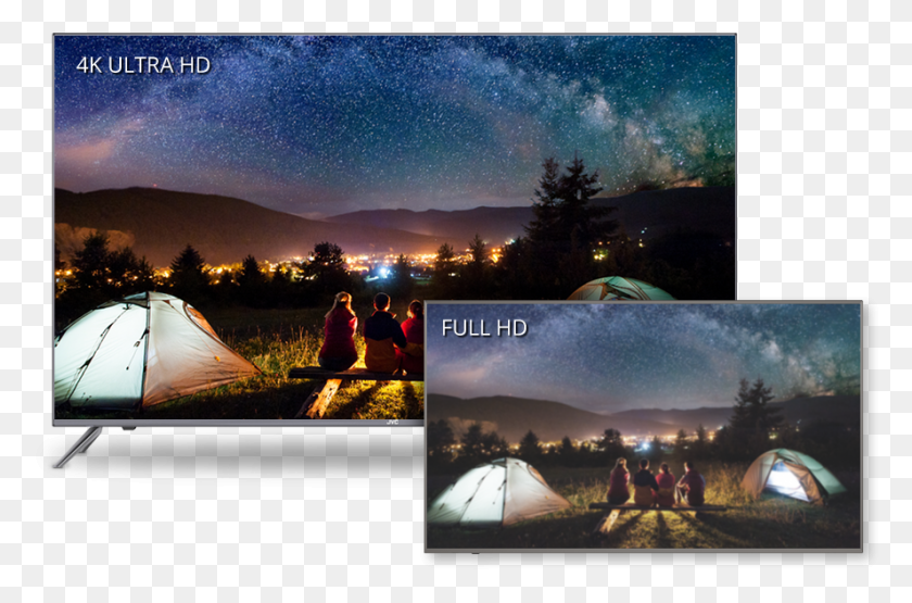 887x563 Descargar Png Eleve Su Experiencia De Visualización Con Hermoso 4K Uhd Camping En La Noche, Tienda De Campaña, Persona, Humano Hd Png