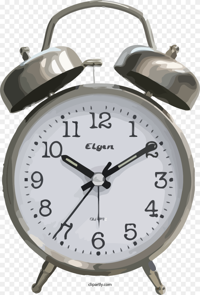 Elgen Old Clock Clipart Alarm Clock Bell, Alarm Clock, Device, Grass, Lawn PNG
