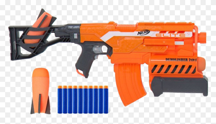 1759x959 Elite Demolisher In Orange Nerf Gun Demolisher, Toy, Weapon, Weaponry HD PNG Download