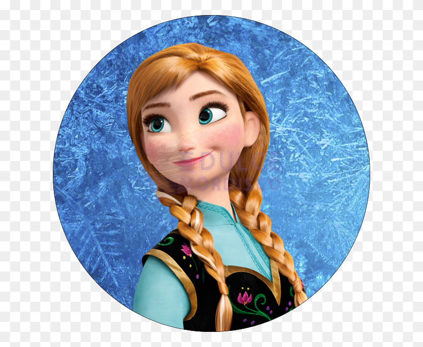630x630 Elizabeth Lail Anna Elsa Brown Hair Image With Frozen Anna Circle, Doll, Toy, Person HD PNG Download