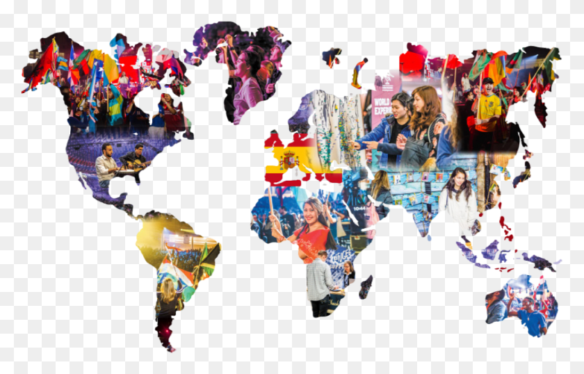 966x593 Elizabeth Mallicoat Liberty Celebrates Cultures From Simple Transparent World Map, Collage, Poster, Advertisement HD PNG Download