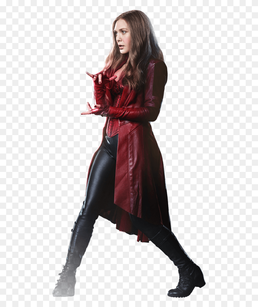 500x940 Elizabeth Olsen Scarlet Witch, Clothing, Apparel, Coat HD PNG Download