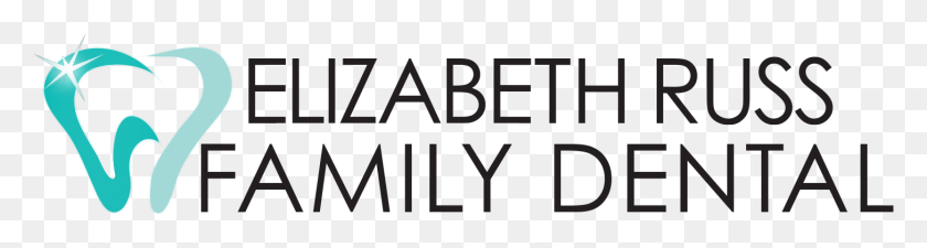 1455x308 Elizabeth Russ Family Dental Logo Black And White, Text, Word, Alphabet HD PNG Download
