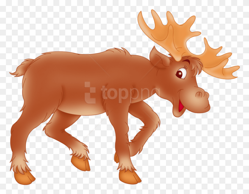 820x626 Elk S Images Background Cartoon, Wildlife, Animal, Mammal HD PNG Download