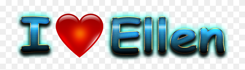 745x182 Ellen Love Name Heart Design Heart, Alphabet, Text, Number HD PNG Download
