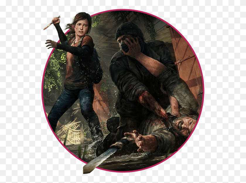 557x564 Ellie Combate Last Of Us, Person, Advertisement, Collage HD PNG Download