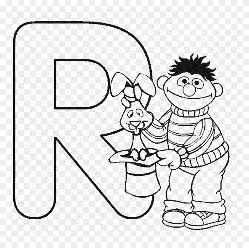 2000x2000 Elmo Colouring Pages Printable With Stunning Inspiration Sesame Street Letters R, Text, Number, Symbol HD PNG Download