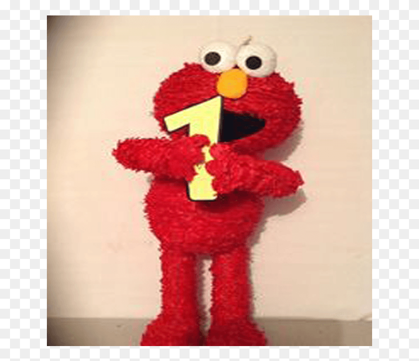 653x665 Elmo First Birthday Pinata In Houston Texas Cardinal, Toy, Clothing, Apparel HD PNG Download