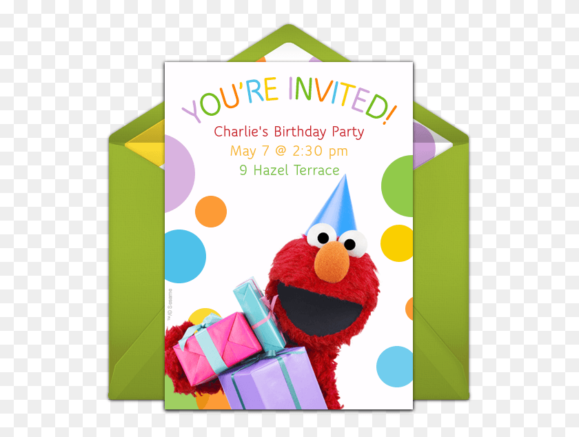 535x574 Elmo Party Hat Online Invitation Happy 2nd Birthday Elmo, Clothing, Apparel, Hat HD PNG Download
