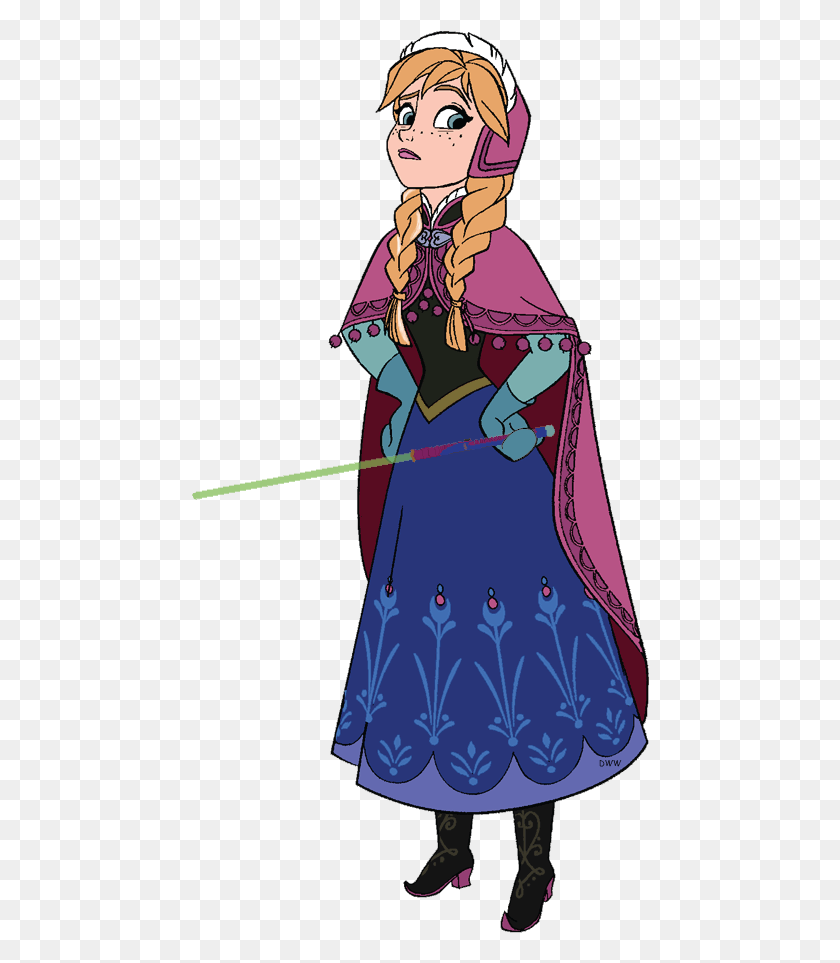 458x903 Elsa And Anna With Lightsabers Princess Anna, Clothing, Apparel, Cloak HD PNG Download
