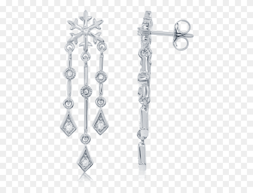 448x580 Elsa Frozen Snowflake Chandelier Diamond Earrings In Body Jewelry, Crystal, Accessories, Accessory HD PNG Download