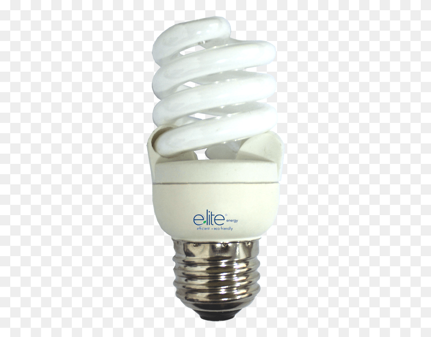 271x598 Elt 13 Watt Warm Light Spiral Cfl Light Bulb Fluorescent Lamp, Milk, Beverage, Drink HD PNG Download