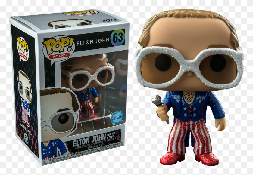 1280x858 Elton John In Glitter Red White And Blue Suit Us Exclusive Elton John Funko Pop, Goggles, Accessories, Accessory HD PNG Download