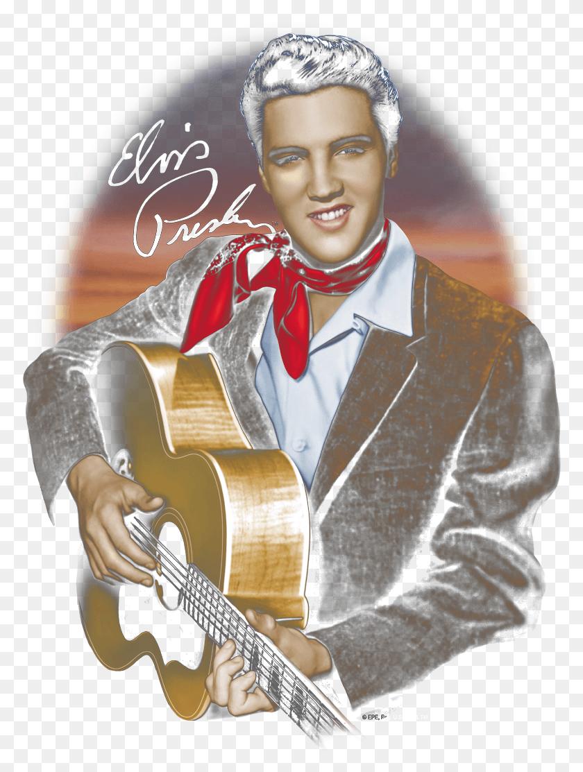 776x1053 Elvis Presley, Person, Human, Guitar HD PNG Download