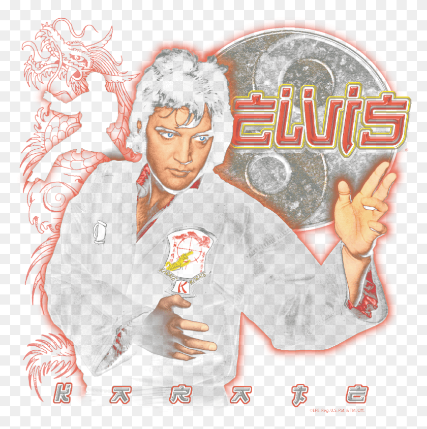 785x791 Elvis Presley Karate Men39s Ringer T Shirt, Person, Human, Poster HD PNG Download