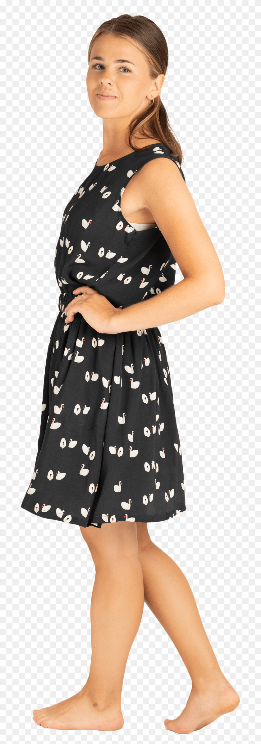 709x2329 Em Tanni Skirt Swan Navy Day Dress, Clothing, Apparel, Person HD PNG Download