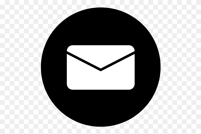 502x502 Email Black Button, Envelope, Mail, Airmail HD PNG Download