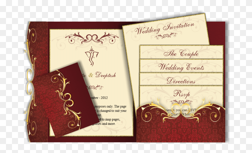 695x450 Email Card Pocket Fold Design Luxury Indian Wedding Cards Designs Hindu, Envelope, Text, Book HD PNG Download