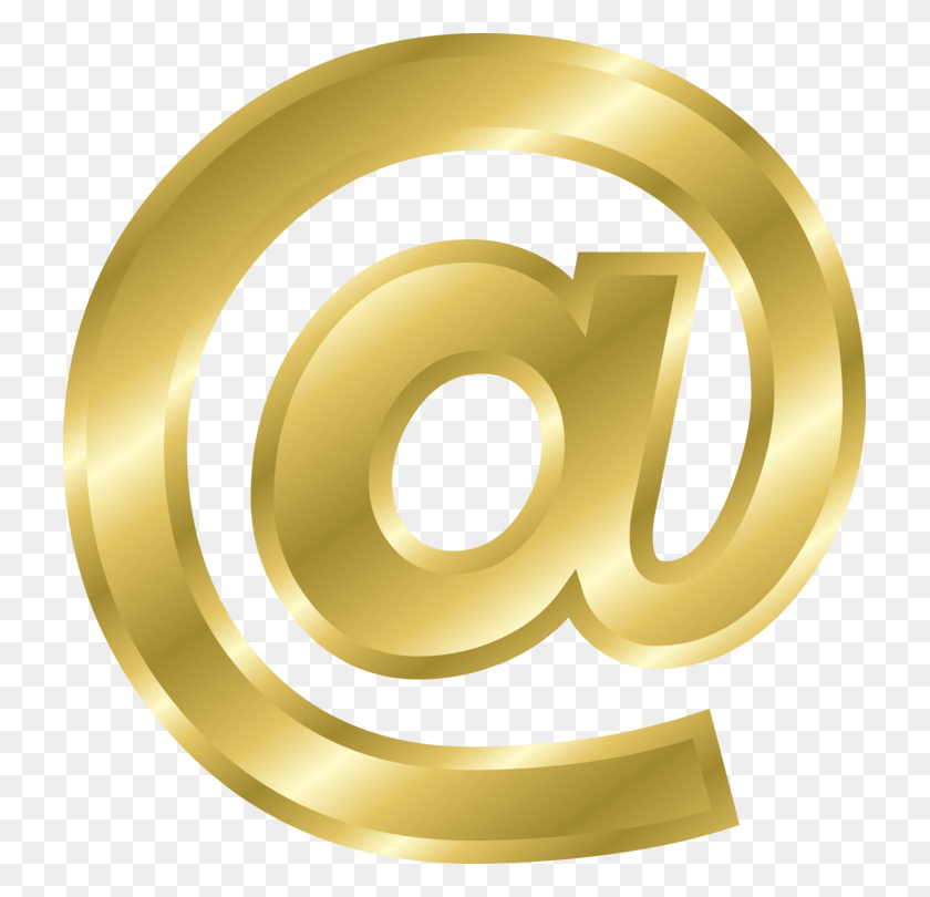 725x750 Email Computer Icons Symbol Gold Aol Mail Gold Email Logo, Text, Trophy, Trademark HD PNG Download