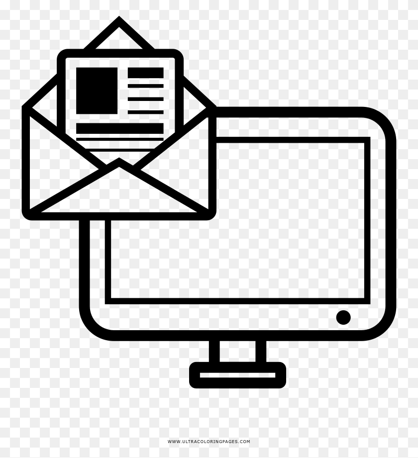 755x861 Email Icon For Email Signature, Gray, World Of Warcraft HD PNG Download