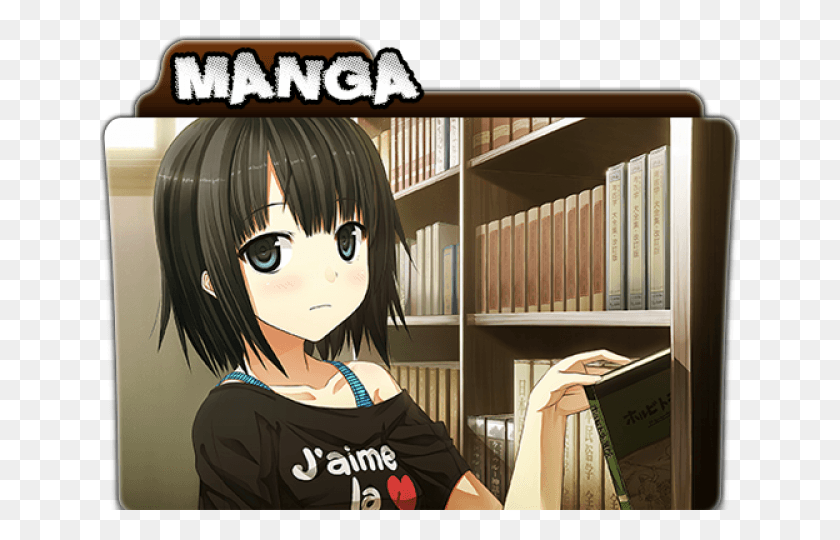 640x480 Iconos De Correo Electrónico Anime Chica De Anime En La Biblioteca, Libro, Persona, Humano Hd Png