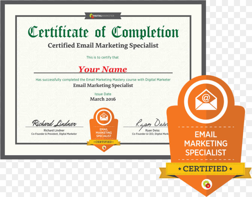 980x765 Email Marketing Specialist Certification Amp Badge Certificate Marketing, Text, Diploma, Document Transparent PNG