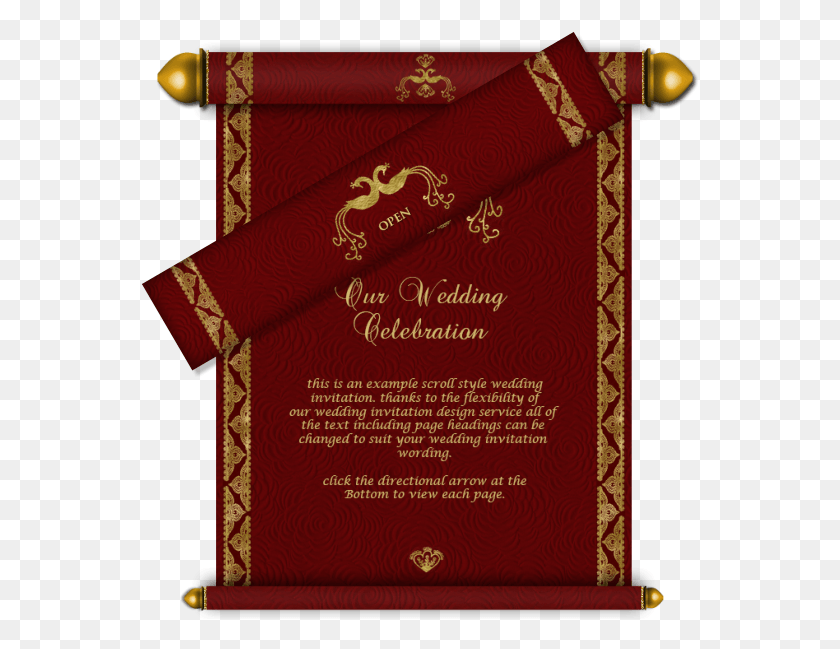 559x589 Email Wedding Royal Scroll Design E Luxury Wedding Card Designs In Pakistan, Book, Text, Cushion HD PNG Download