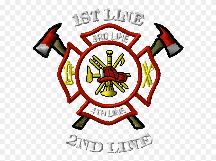 588x565 Emb Stk Fd Malt Axe 1 Pxf Fire Department, Symbol, Emblem, Logo HD PNG Download